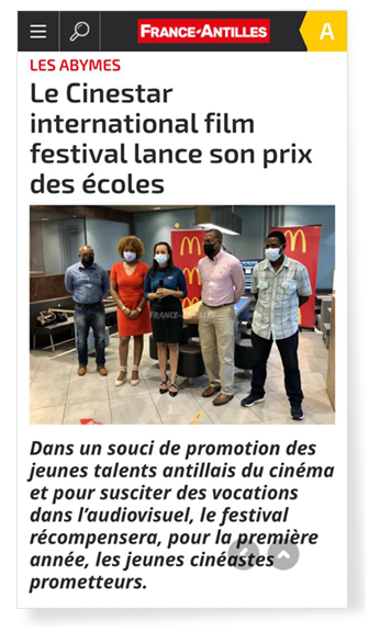 Photo du journal France-antilles sur mobile